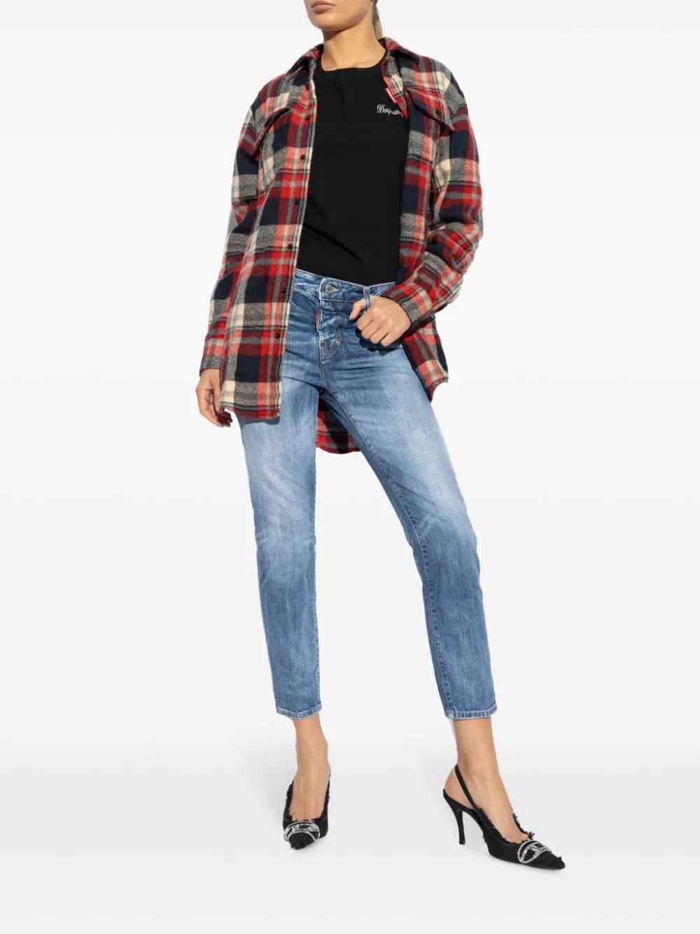 Dsquared2 Jeans Blu Donna Crop