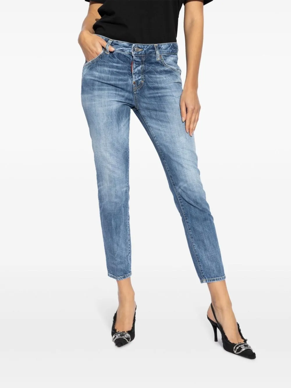 Dsquared2 Jeans Blu Donna Crop