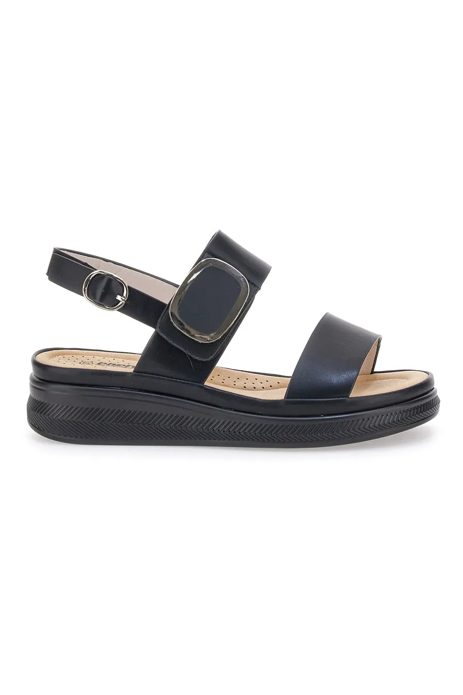   ENERGY Sandali Nero Con Platform Energy 463