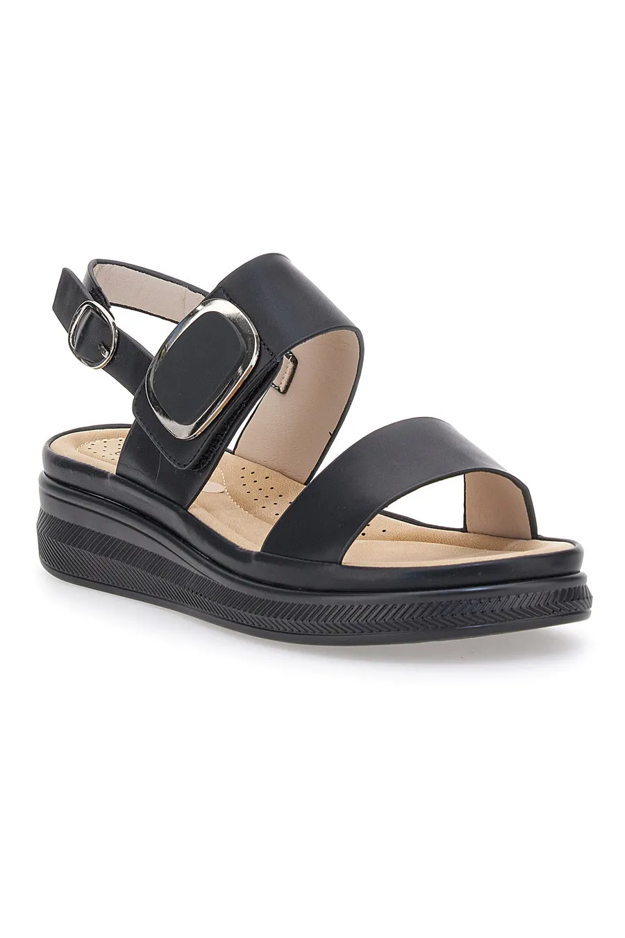  ENERGY Sandali Nero Con Platform Energy 463