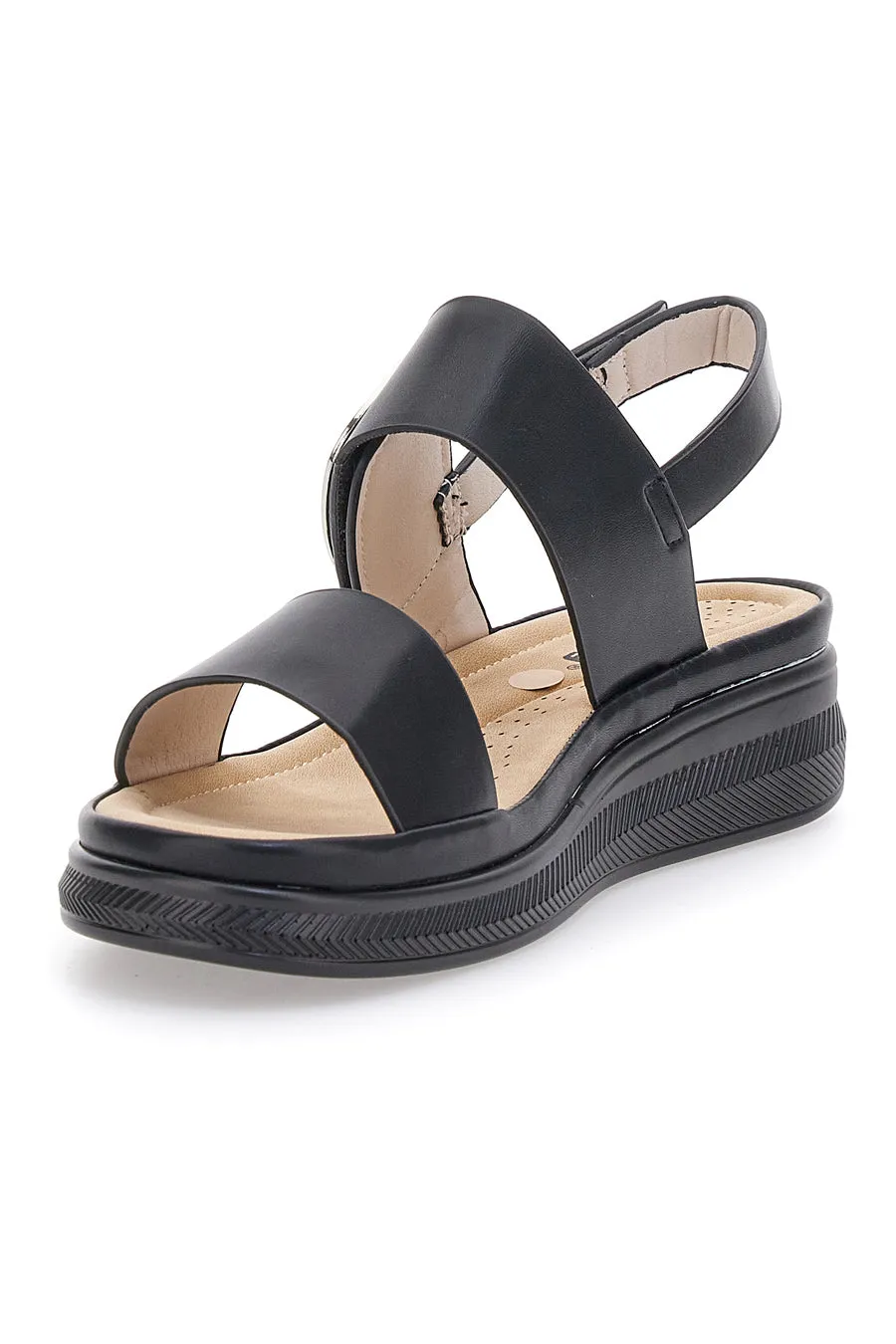   ENERGY Sandali Nero Con Platform Energy 463