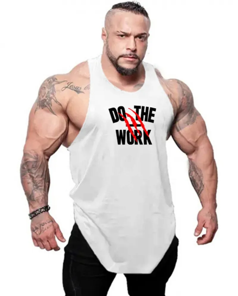Estate Mens Cotone Causale Canotta Bodybuilding Senza Maniche T Shirt Muscle Tranning Gilet Palestra Abbigliamento Fitness Sport