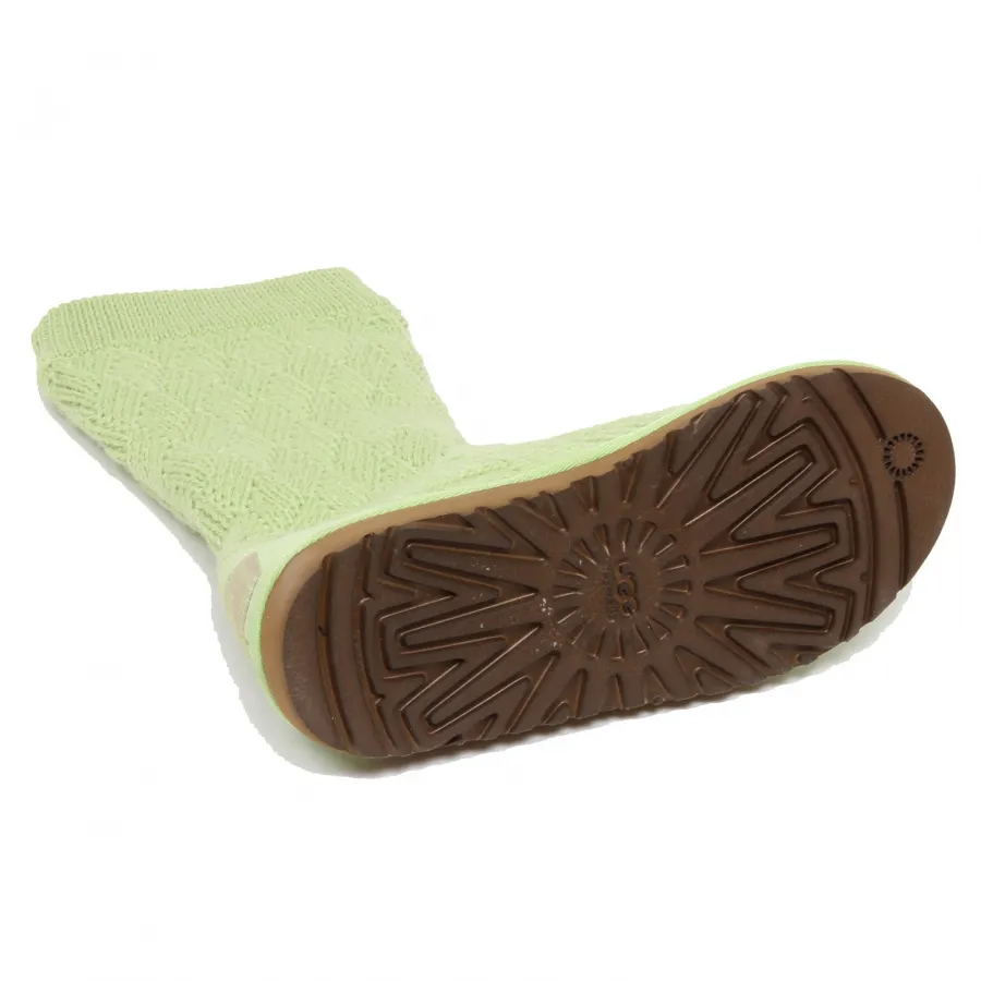 F3414 (NO BOX) stivale bimba girl UGG scarpe light green wool shoe boot