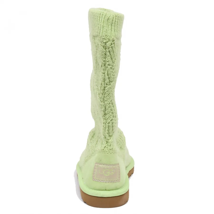 F3414 (NO BOX) stivale bimba girl UGG scarpe light green wool shoe boot
