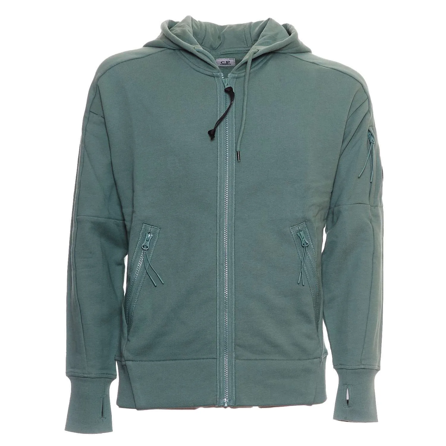 Felpa Con Cappuccio In Pile Con Zip A Rilievo Diagonale