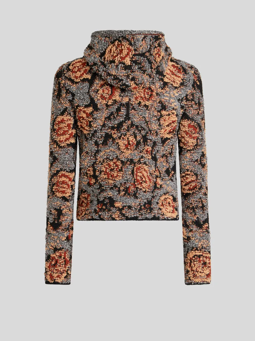 FELPA IN MAGLIA CON CAPPUCCIO