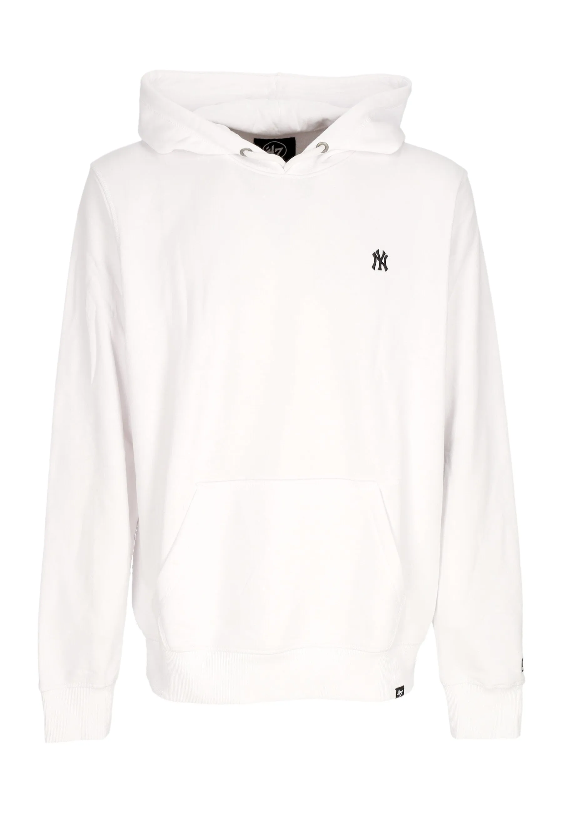 Felpa Leggera Cappuccio Uomo Mlb Base Runner Emb Helix Hoodie Neyyan White Wash
