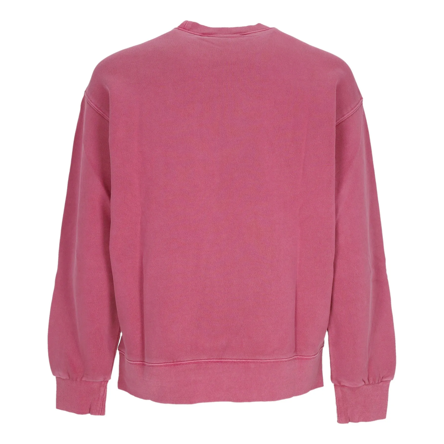 Felpa Leggera Girocollo Uomo Nelson Sweat Magenta Garment Dyed