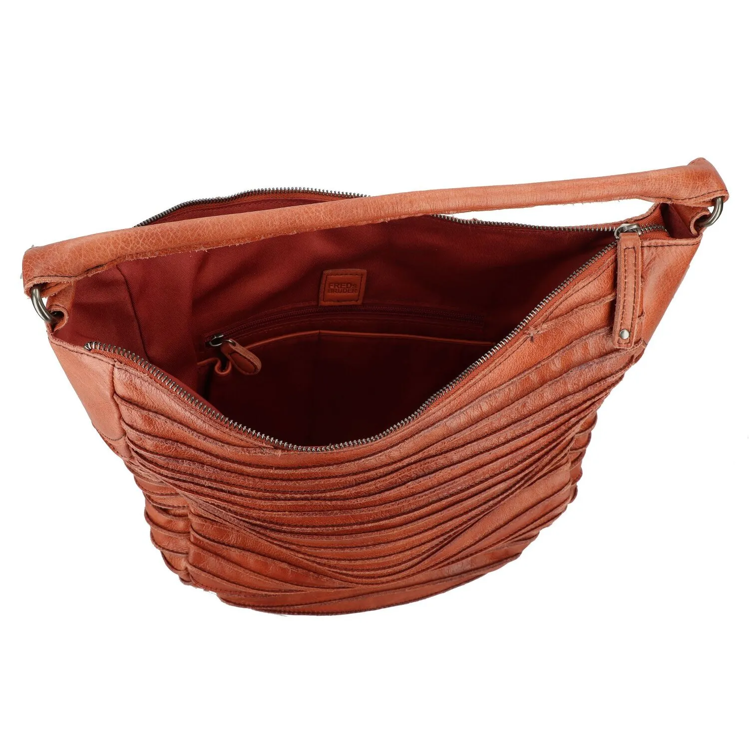 FredsBruder Borsa a tracolla Animal S scanalata in pelle 33 cm