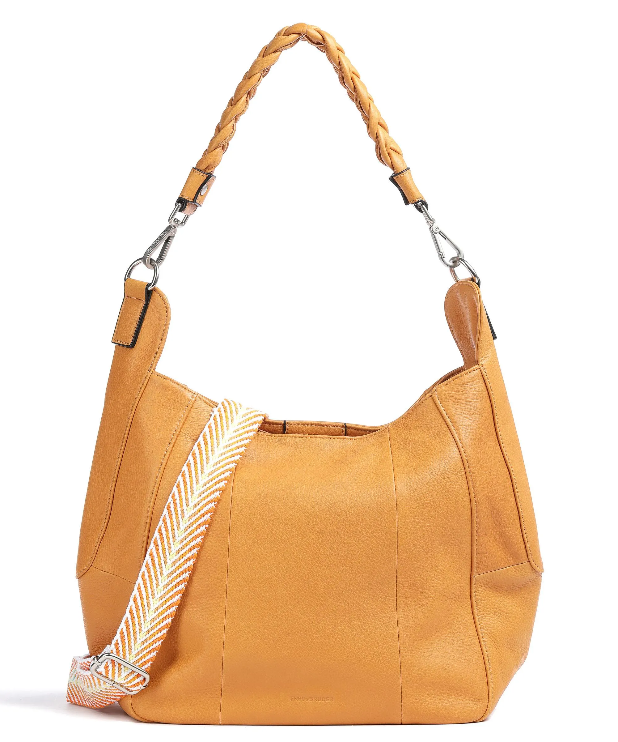  FredsBruder Brevion Borsa hobo pelle di vacchetta grana arancio  