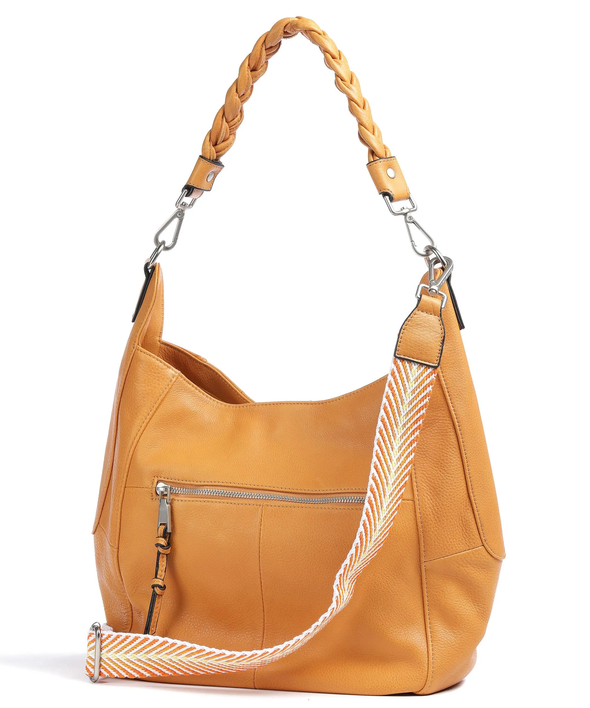  FredsBruder Brevion Borsa hobo pelle di vacchetta grana arancio  