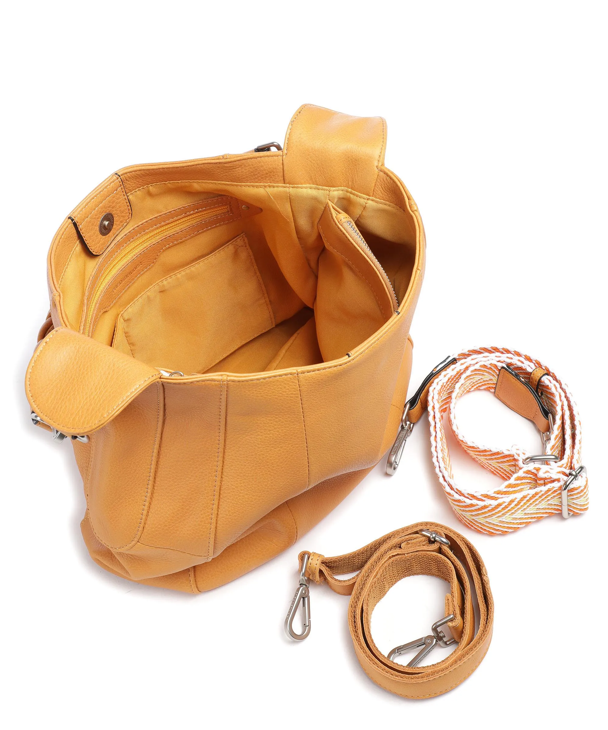  FredsBruder Brevion Borsa hobo pelle di vacchetta grana arancio  
