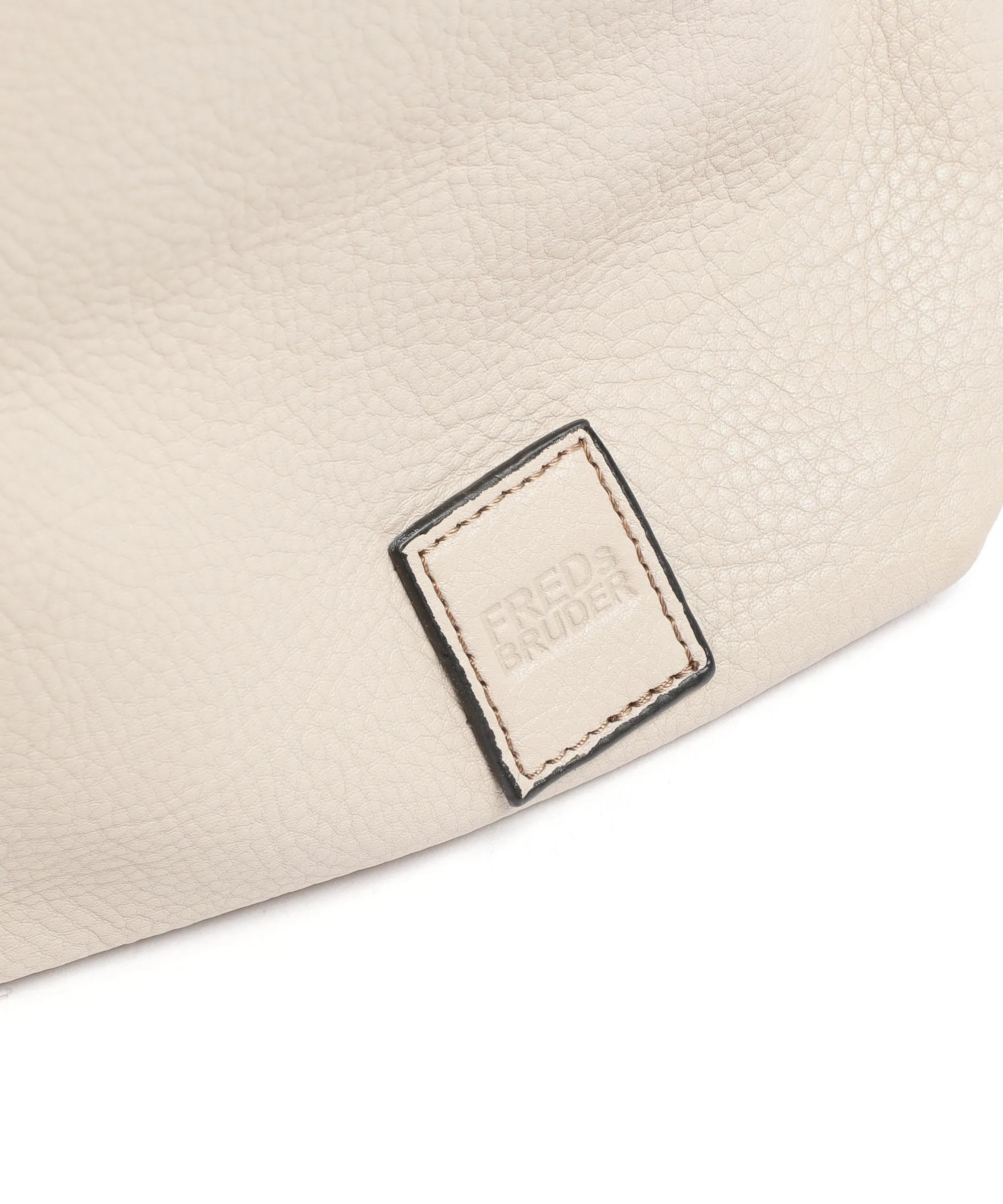  FredsBruder FB Borsa hobo pelle granulata marrone/beige  