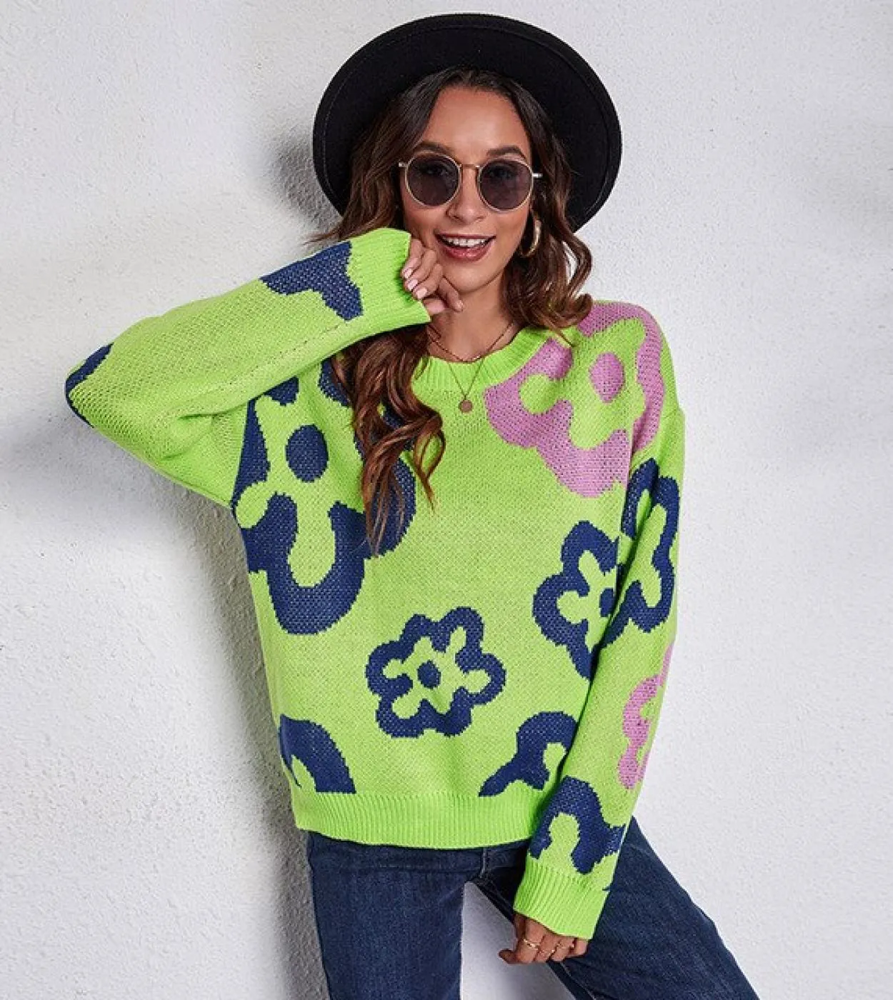 Gacvga Pullover lavorato a maglia autunno inverno Maglie a manica lunga da donna Maglione casual allentato Moda  Abbigliament