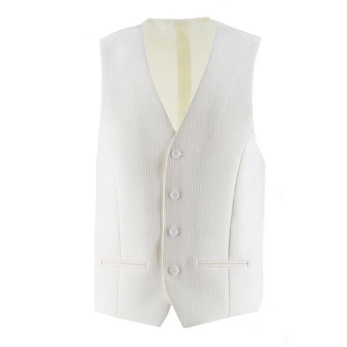 Gilet di nozze con cravatta e cocchetto a strisce