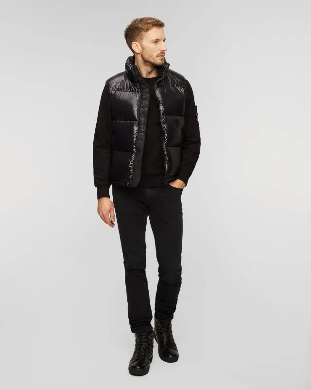 Gilet nero con piumino da uomo Save the Duck Ailantus