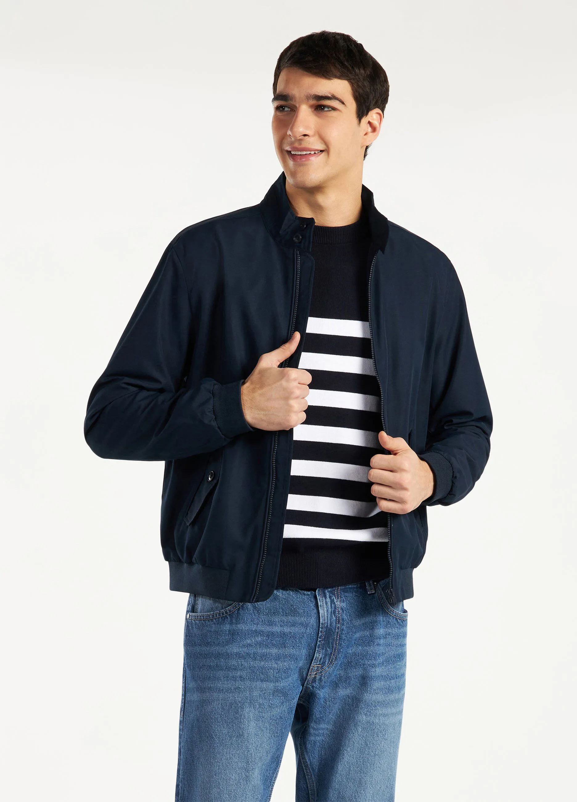 Giubbino a collo alto full zip uomo