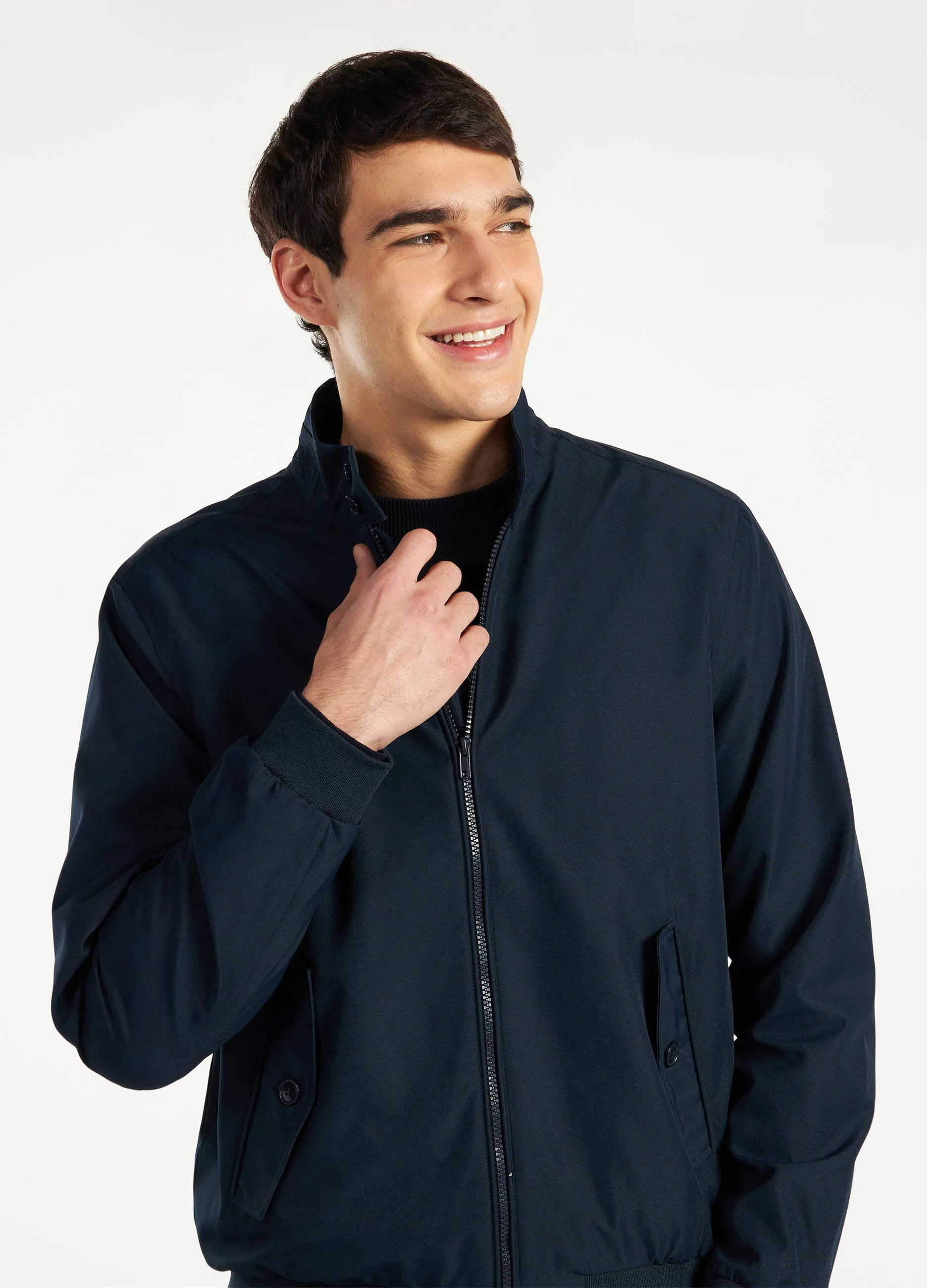 Giubbino a collo alto full zip uomo