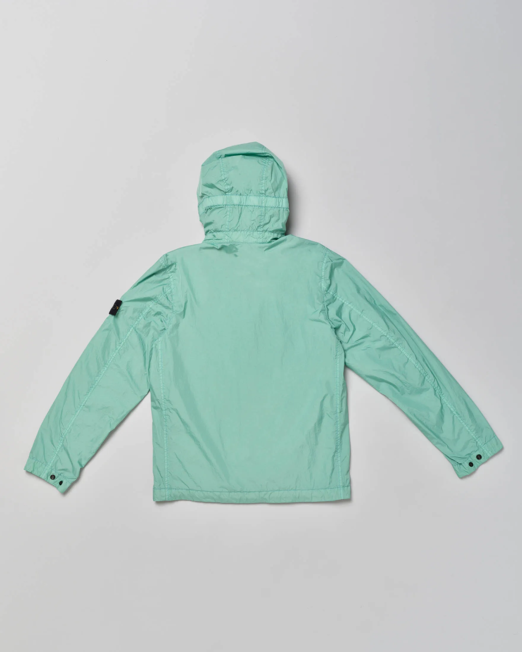 Giubbino verde acqua in reps di nylon con effetto stropicciato 8 anni