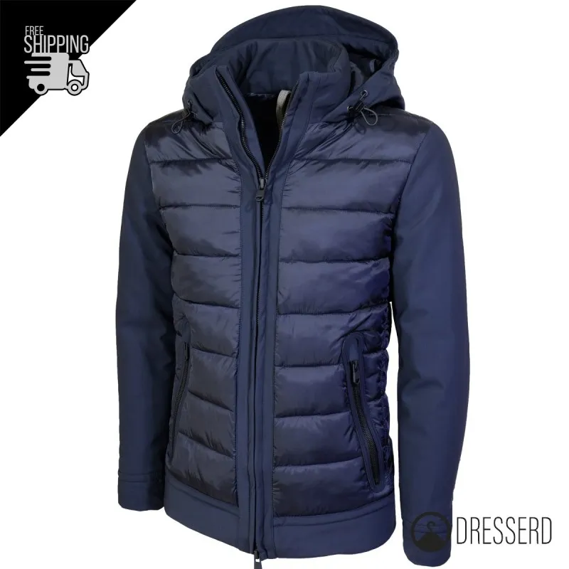 Giubbotto Uomo Piumino Tessuto Tecnico con Cappuccio Giubbini Invernali Dresserd
