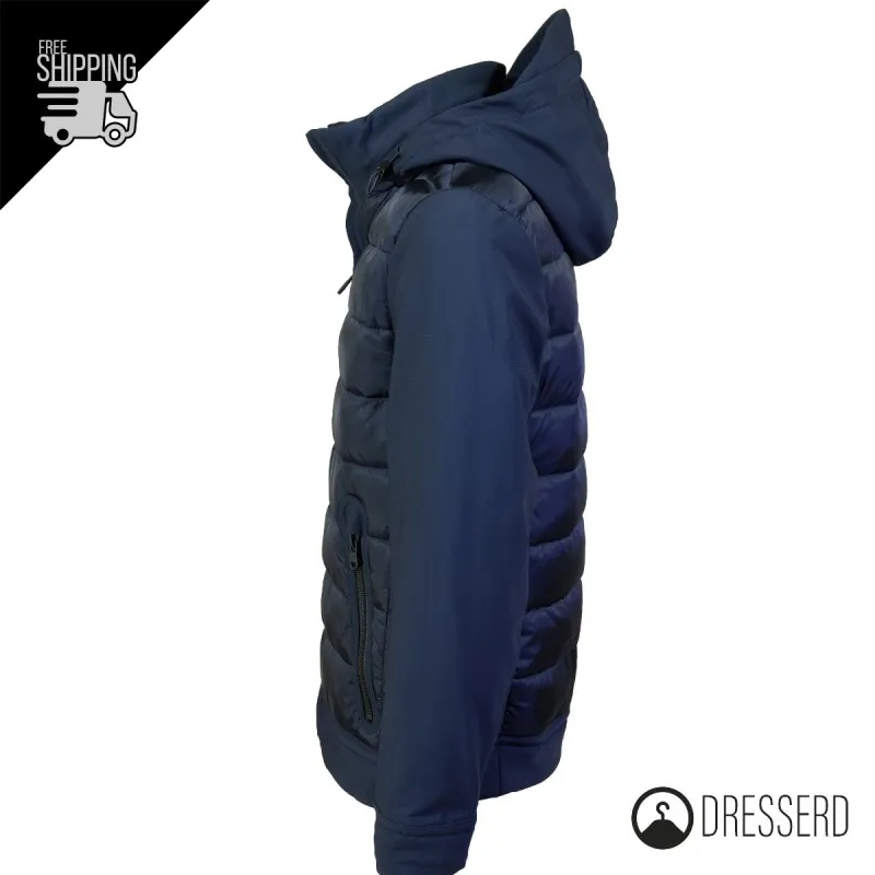 Giubbotto Uomo Piumino Tessuto Tecnico con Cappuccio Giubbini Invernali Dresserd
