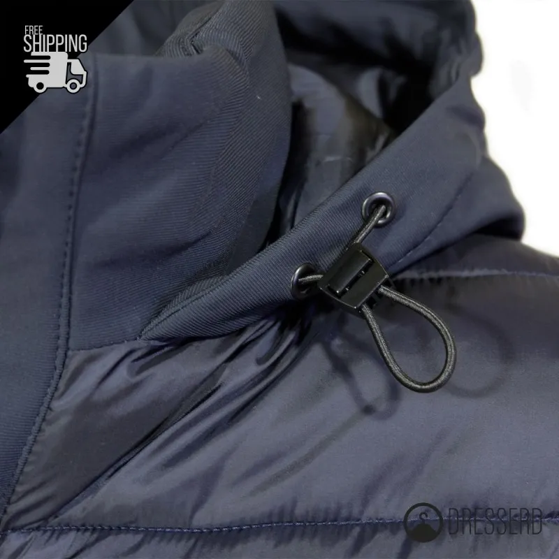 Giubbotto Uomo Piumino Tessuto Tecnico con Cappuccio Giubbini Invernali Dresserd