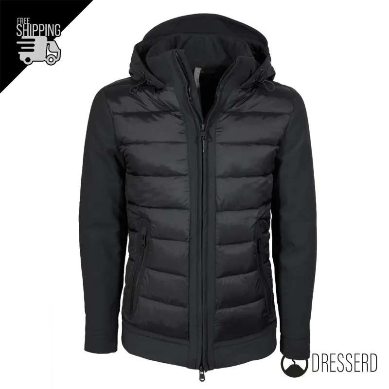 Giubbotto Uomo Piumino Tessuto Tecnico con Cappuccio Giubbini Invernali Dresserd