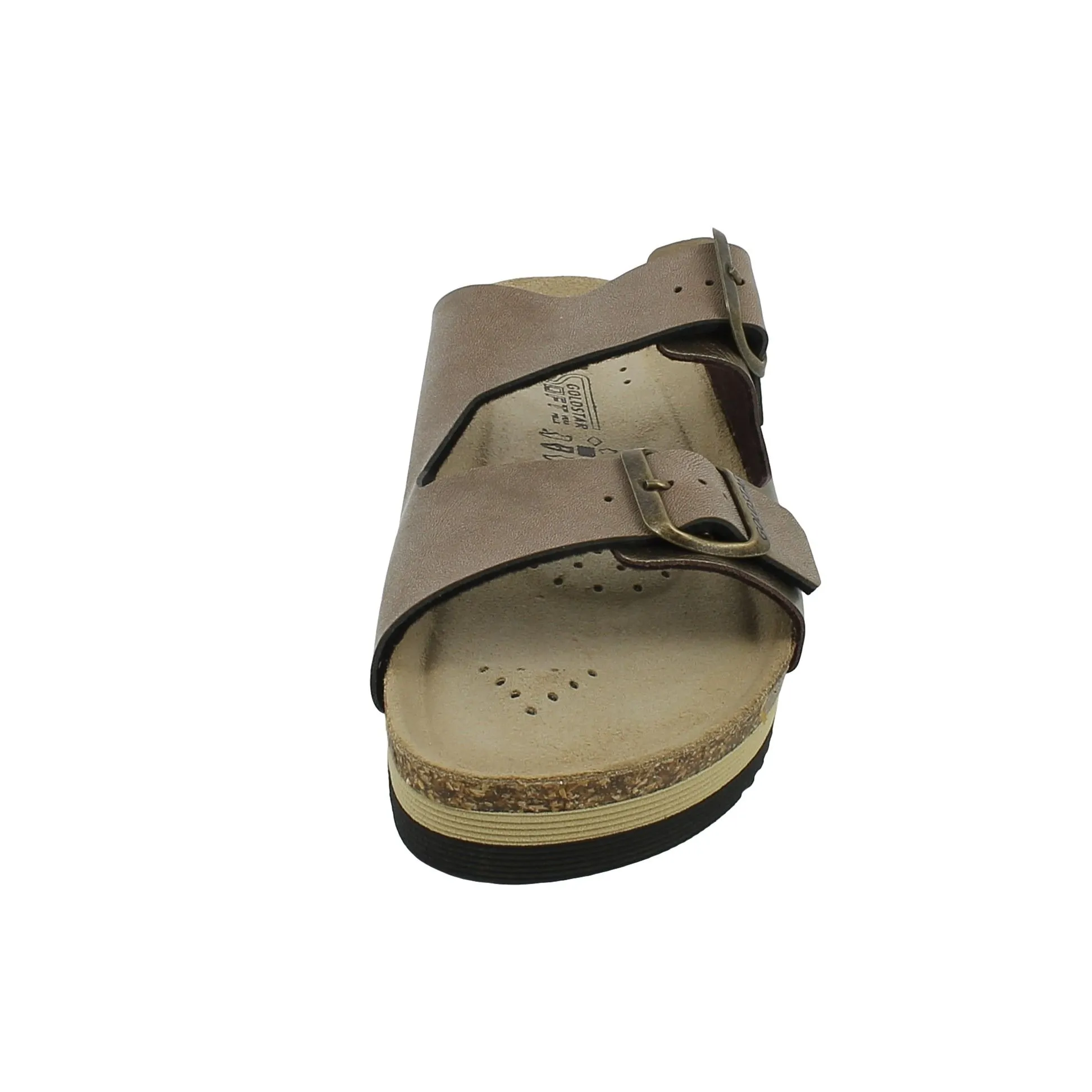 Goldstar  Ciabatta due fibbie bronzo con platform 