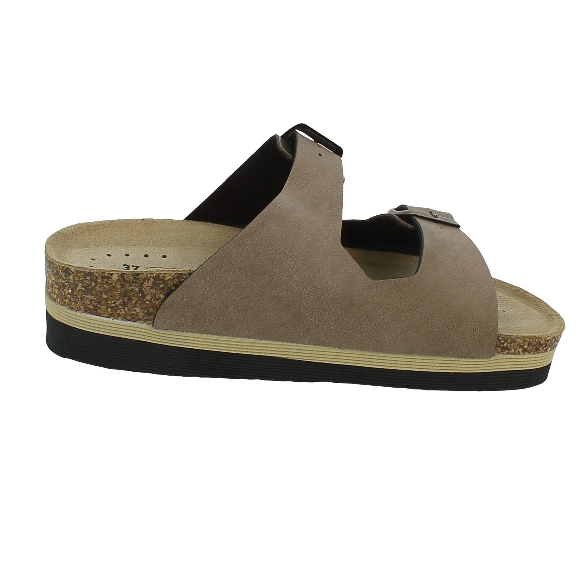 Goldstar  Ciabatta due fibbie bronzo con platform 