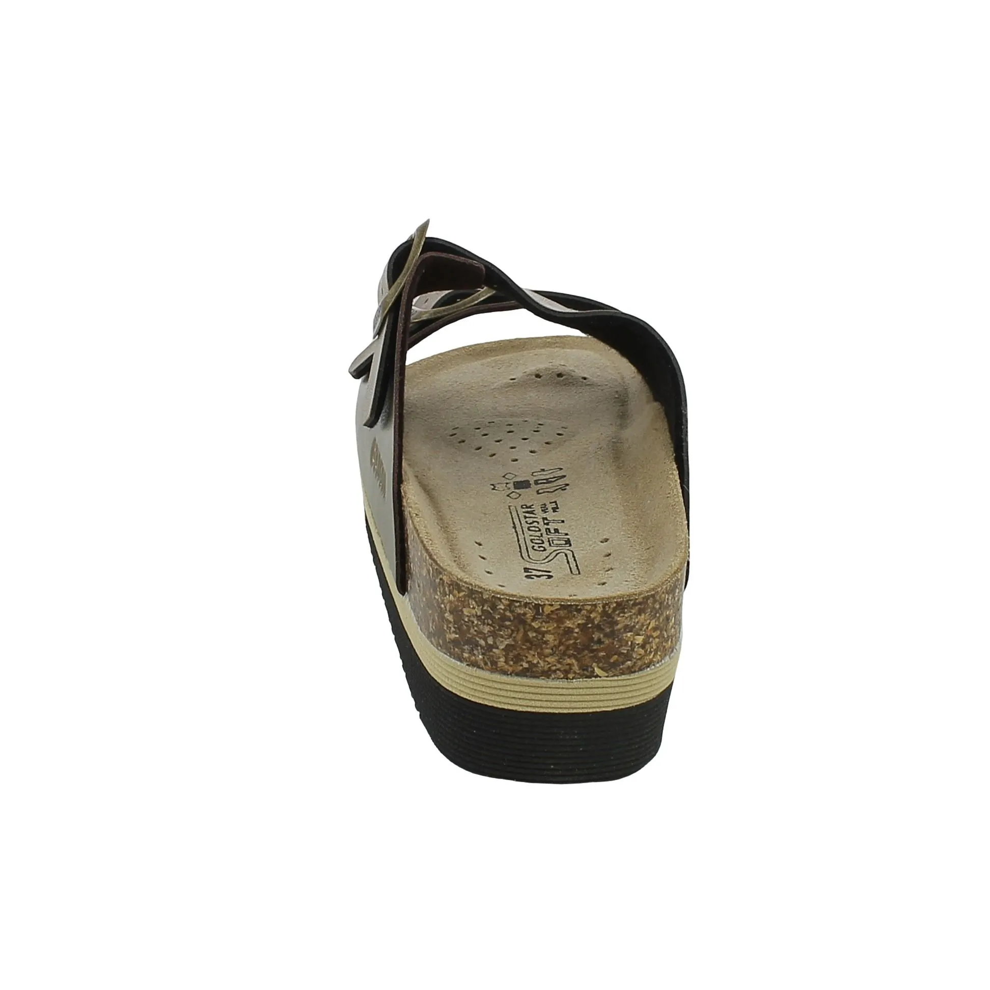 Goldstar  Ciabatta due fibbie bronzo con platform 