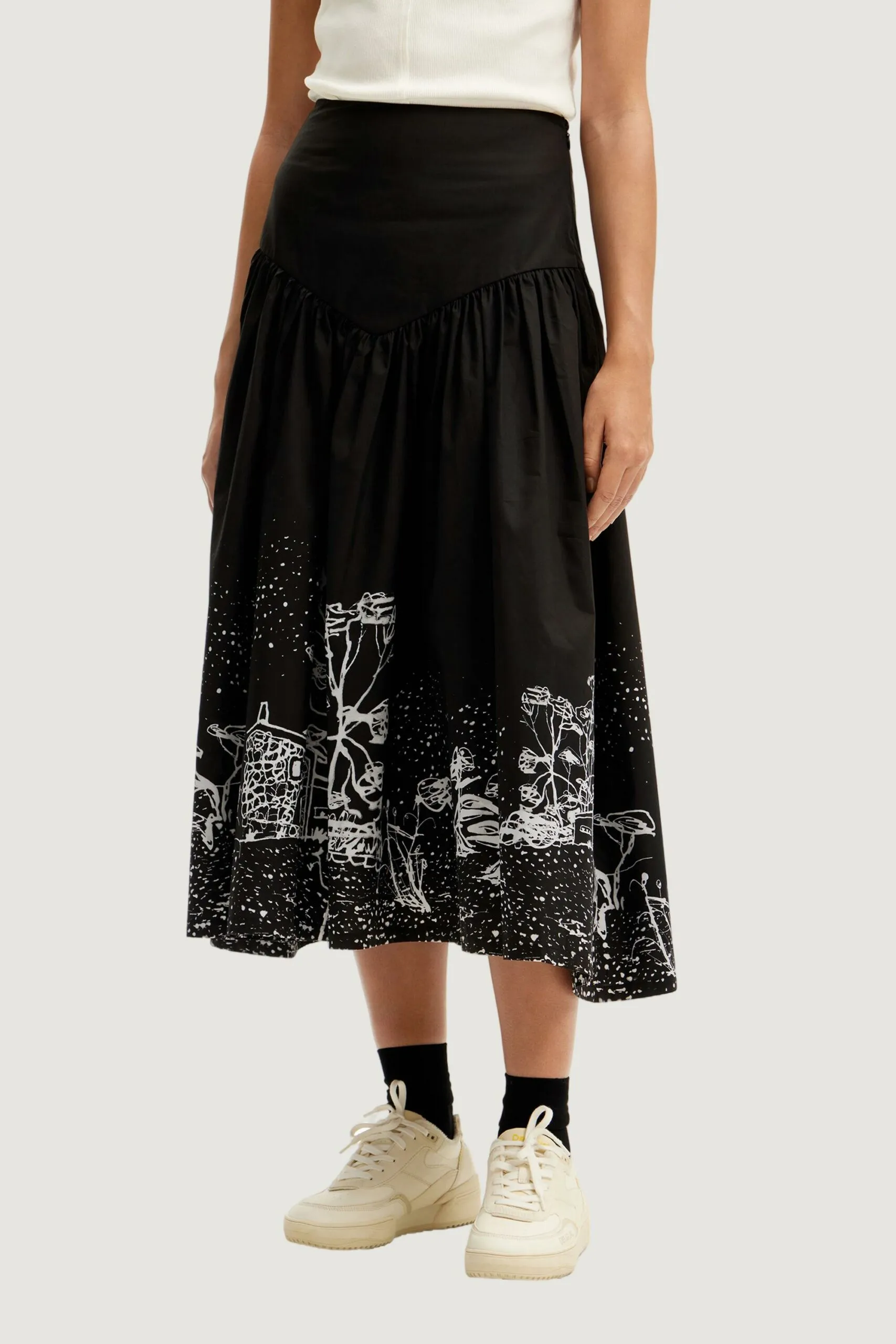 Gonna lunga Desigual SALERNO Nero