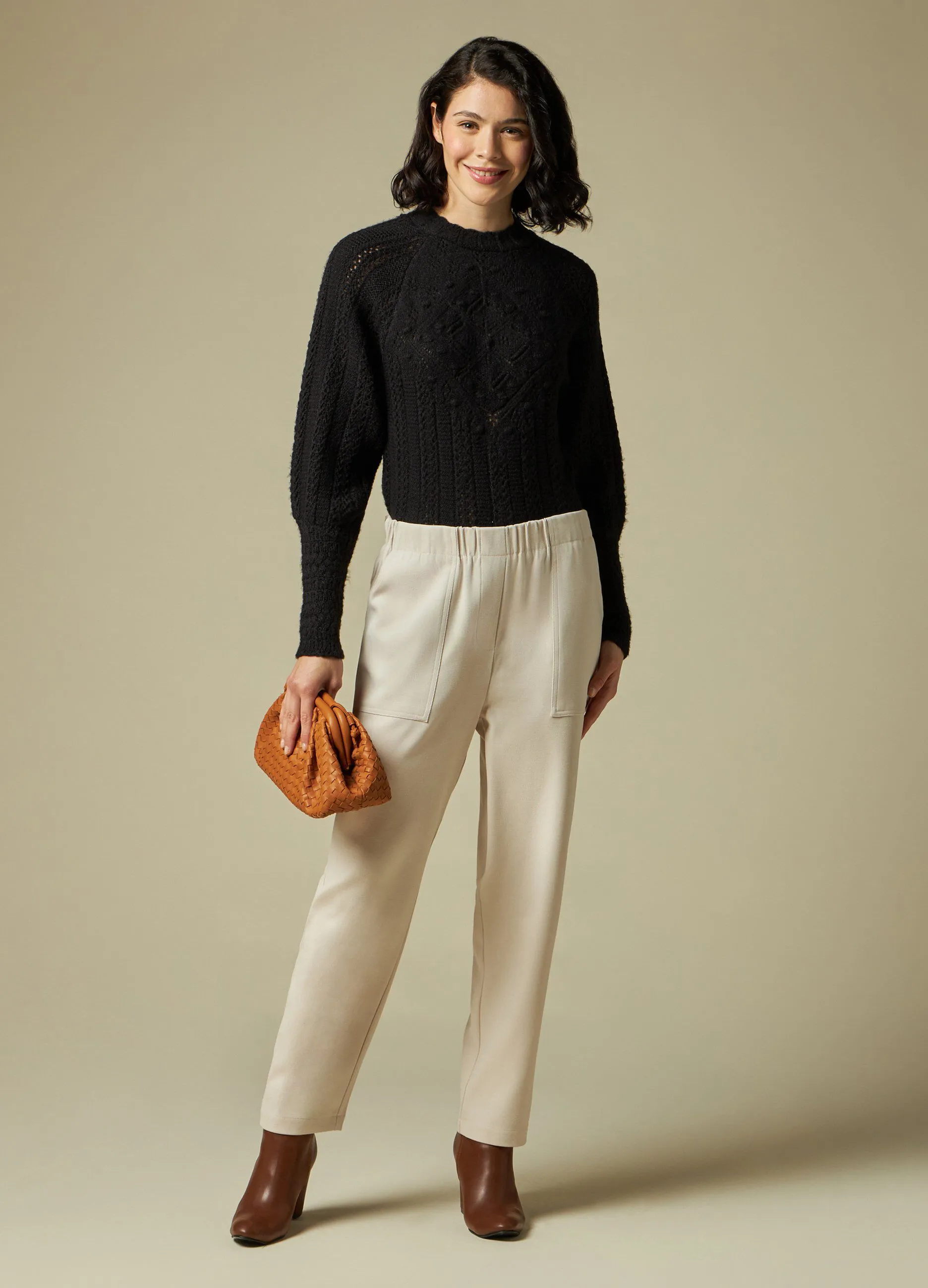 IWIE  Pantaloni a vita alta donna