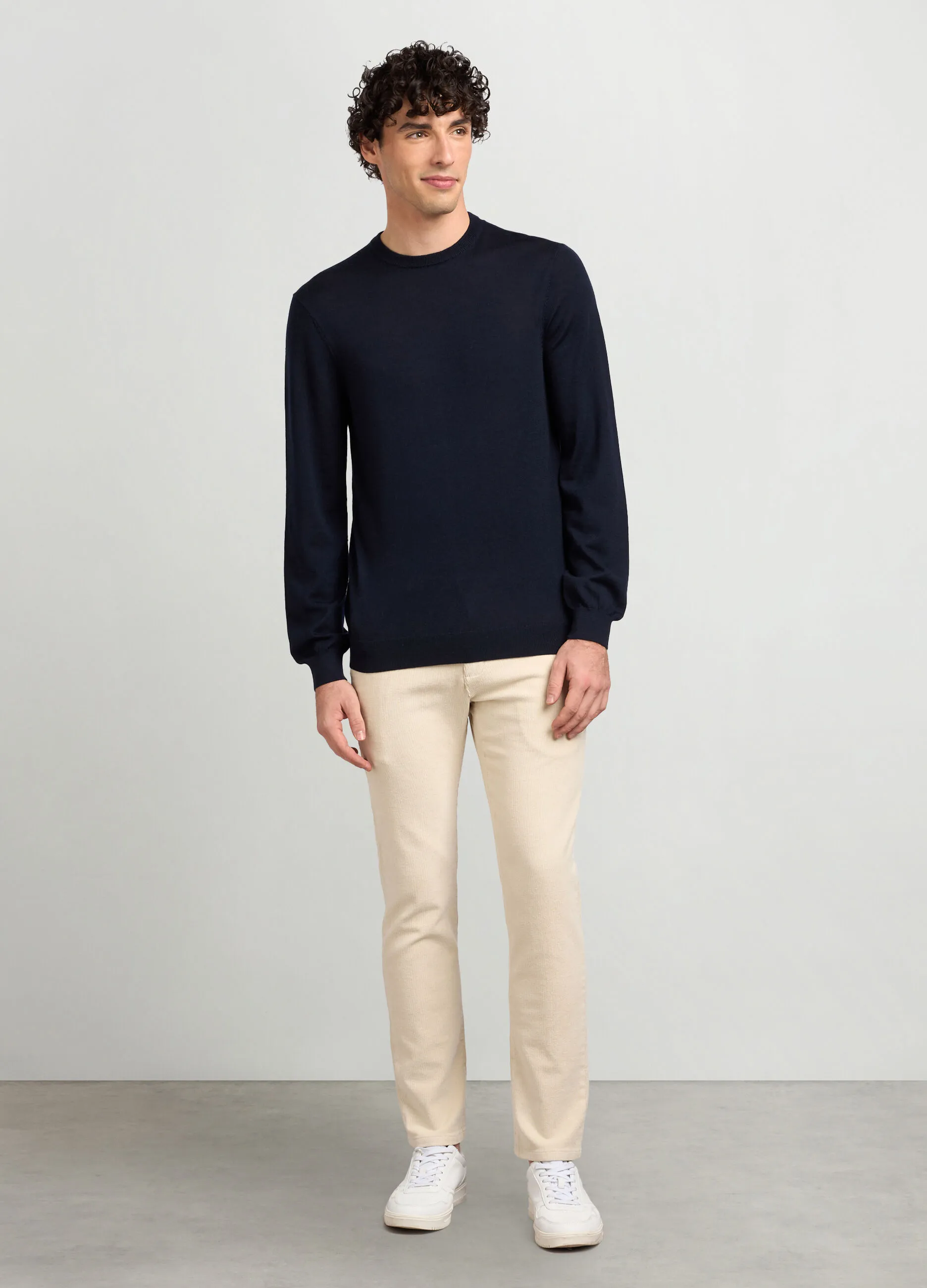J. HART & BROS  Pantaloni chino slim fit in velluto a coste uomo