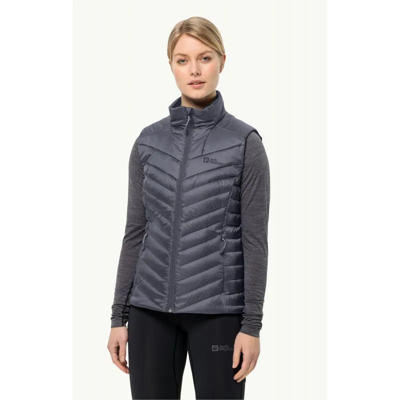 JACK WOLSKINS PASSAMANI DOWN VEST (Dolphin) Donna Piumino senza maniche