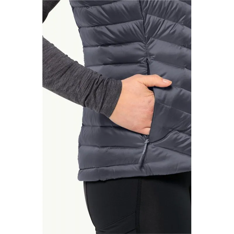 JACK WOLSKINS PASSAMANI DOWN VEST (Dolphin) Donna Piumino senza maniche