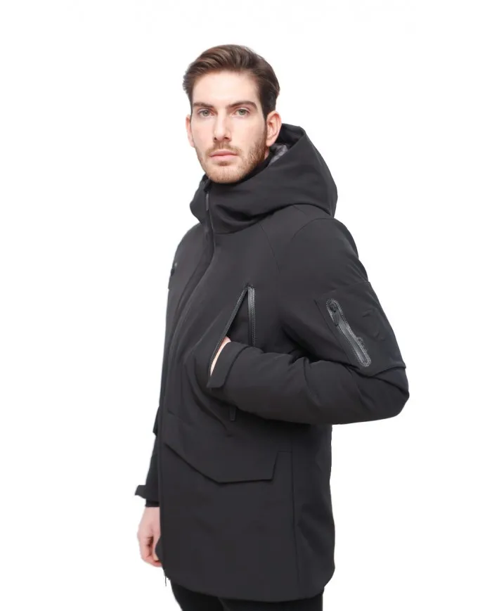 JUVENTUS Parka Uomo 2020 Giacca Piumino Stretch Lungo Cappuccio Nero