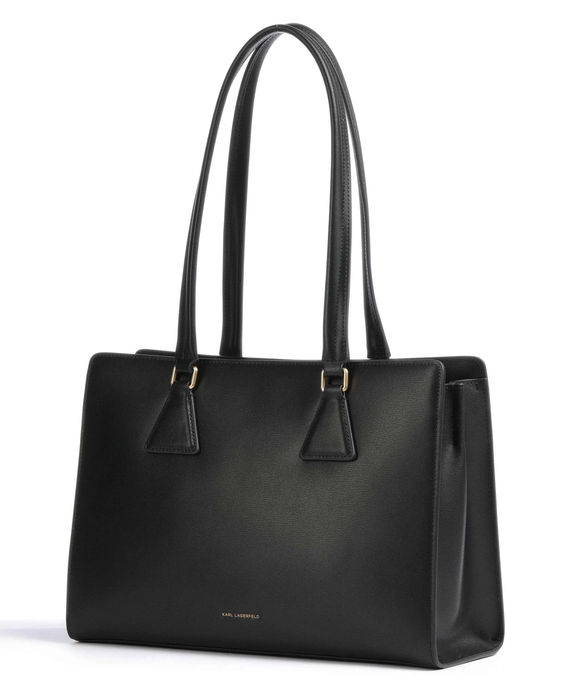  Karl Lagerfeld K/Lock Medium Borsa shopper pelle di vacchetta finemente grana nero  
