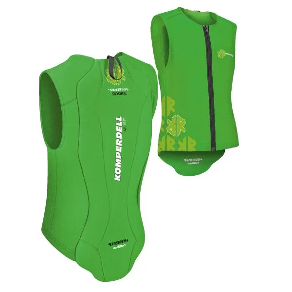 KOMPERDELL AIR VEST JUNIOR GREEN paraschiena da bambino con gilet