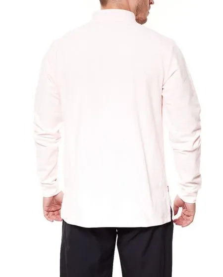 Kreem Polo a maniche lunghe da uomo in cotone con collo a polo 9164-2600/6023 Rosa