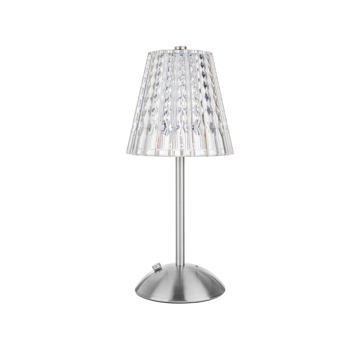 Lampada da tavolo LED touch cromata – 30 cm Diamond 