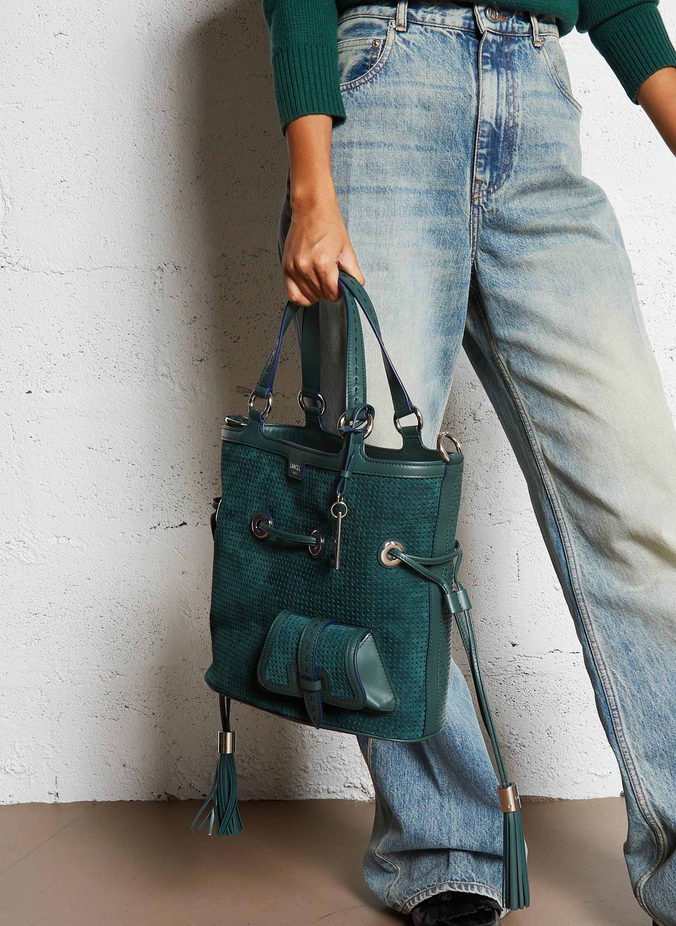  LANCEL   PREMIER FLIRT M - Borsa a secchiello in pelle | Verde