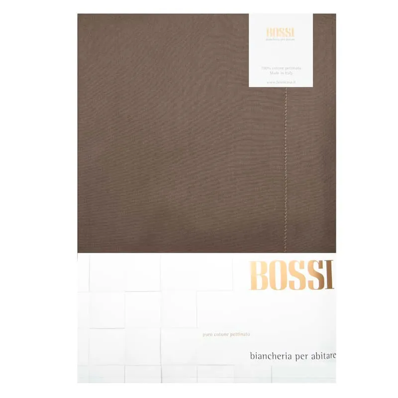 Lenzuolo matrimoniale in cotone 255x290 Marrone 0281 