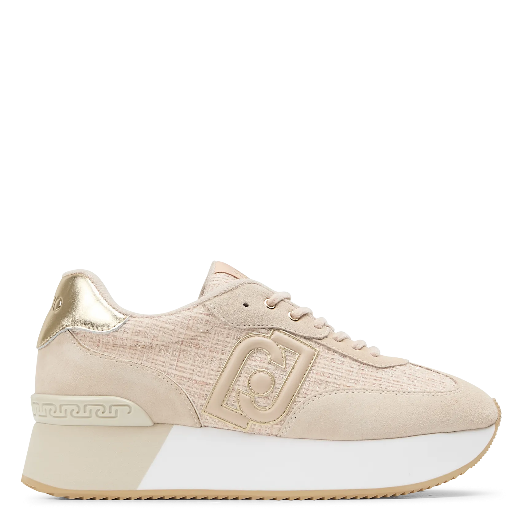  LIU JO   DREAMY 02 - Sneakers in misto pelle con zeppa | Rosa