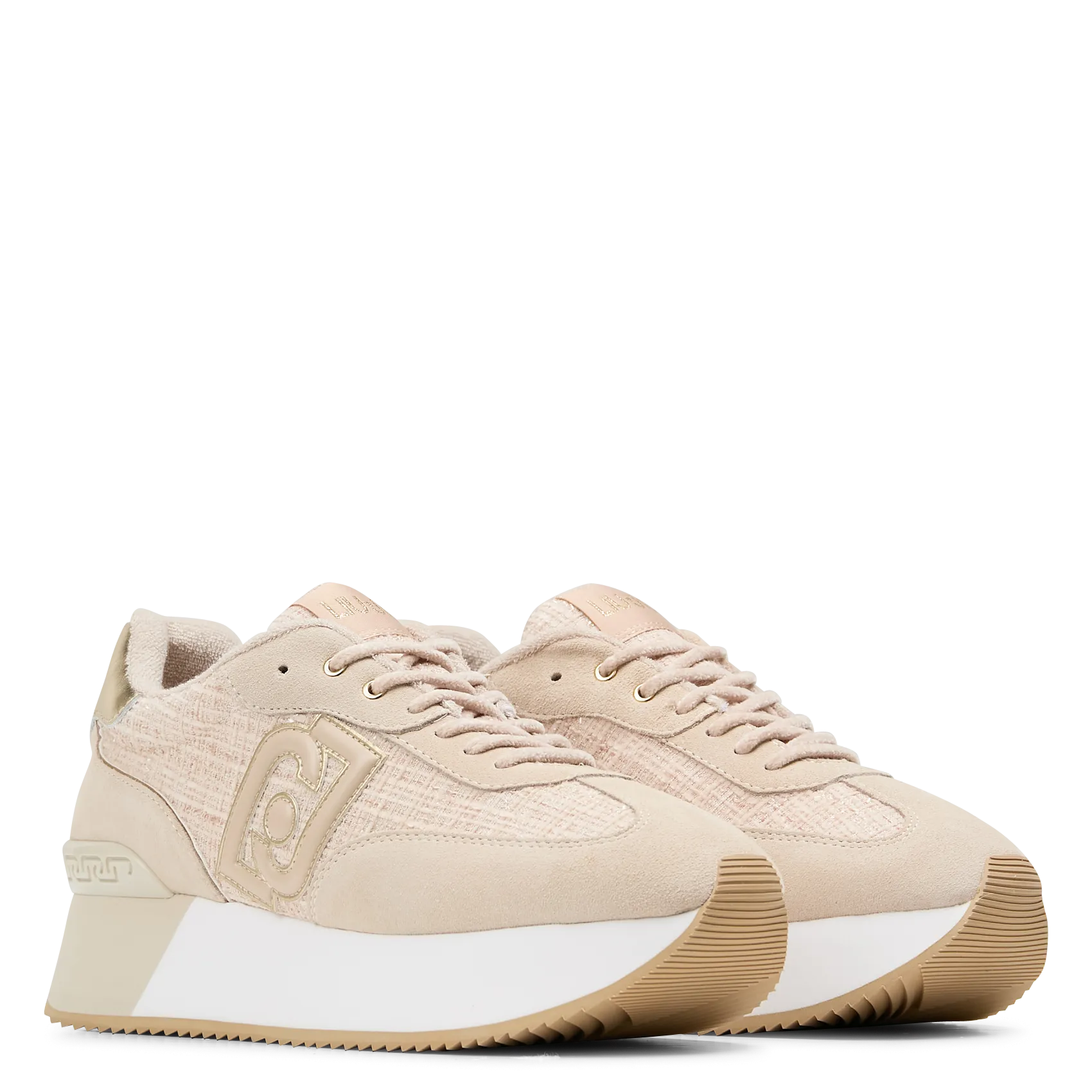  LIU JO   DREAMY 02 - Sneakers in misto pelle con zeppa | Rosa