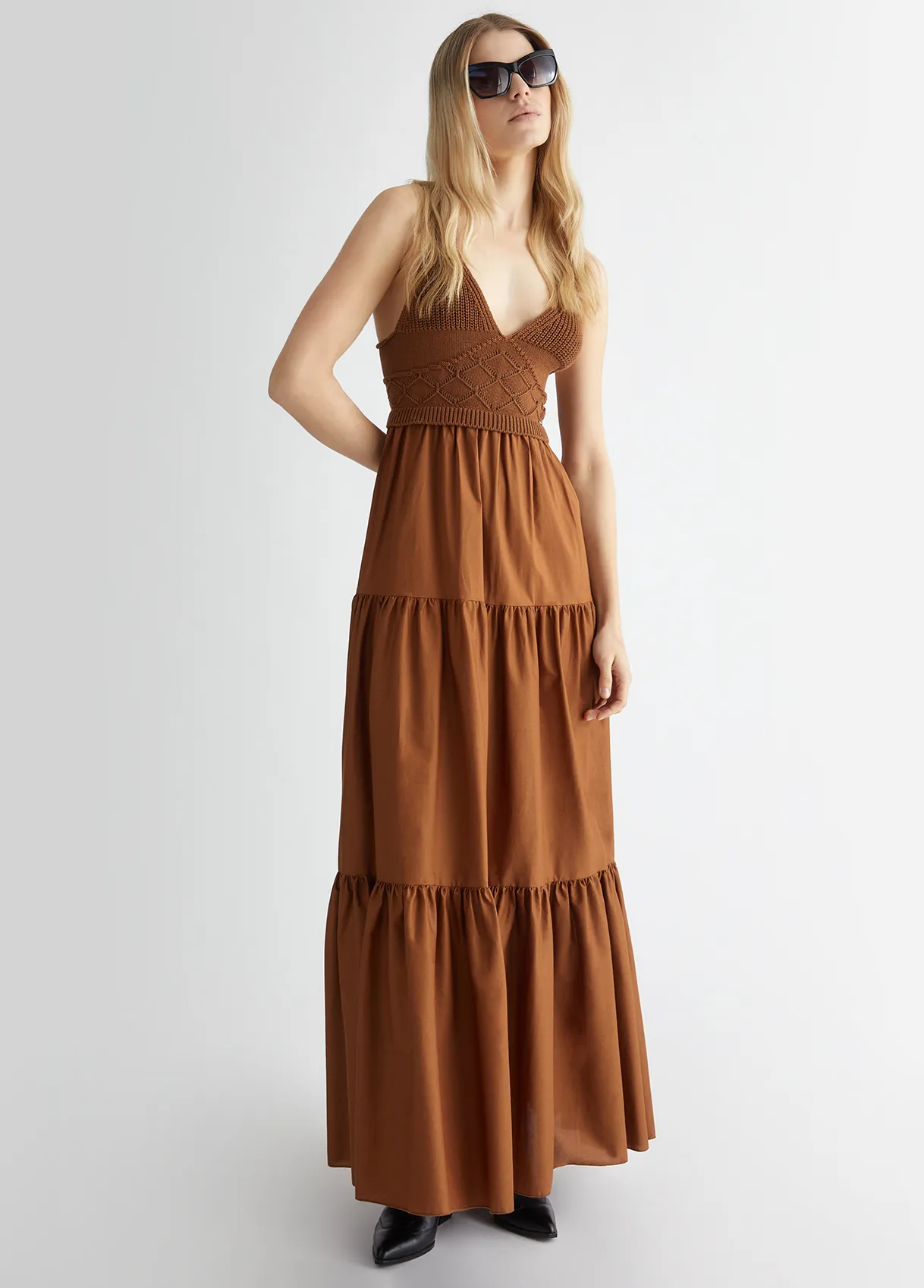 Liujo Abito in maglia e popeline ecosostenibile MA4070MA23A81027