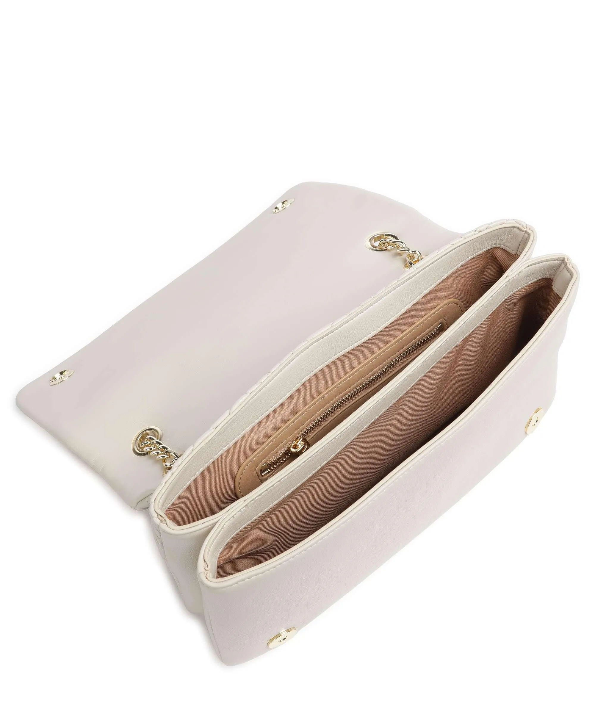  Love Moschino Quilted Borsa a spalla pelle sintetica beige  