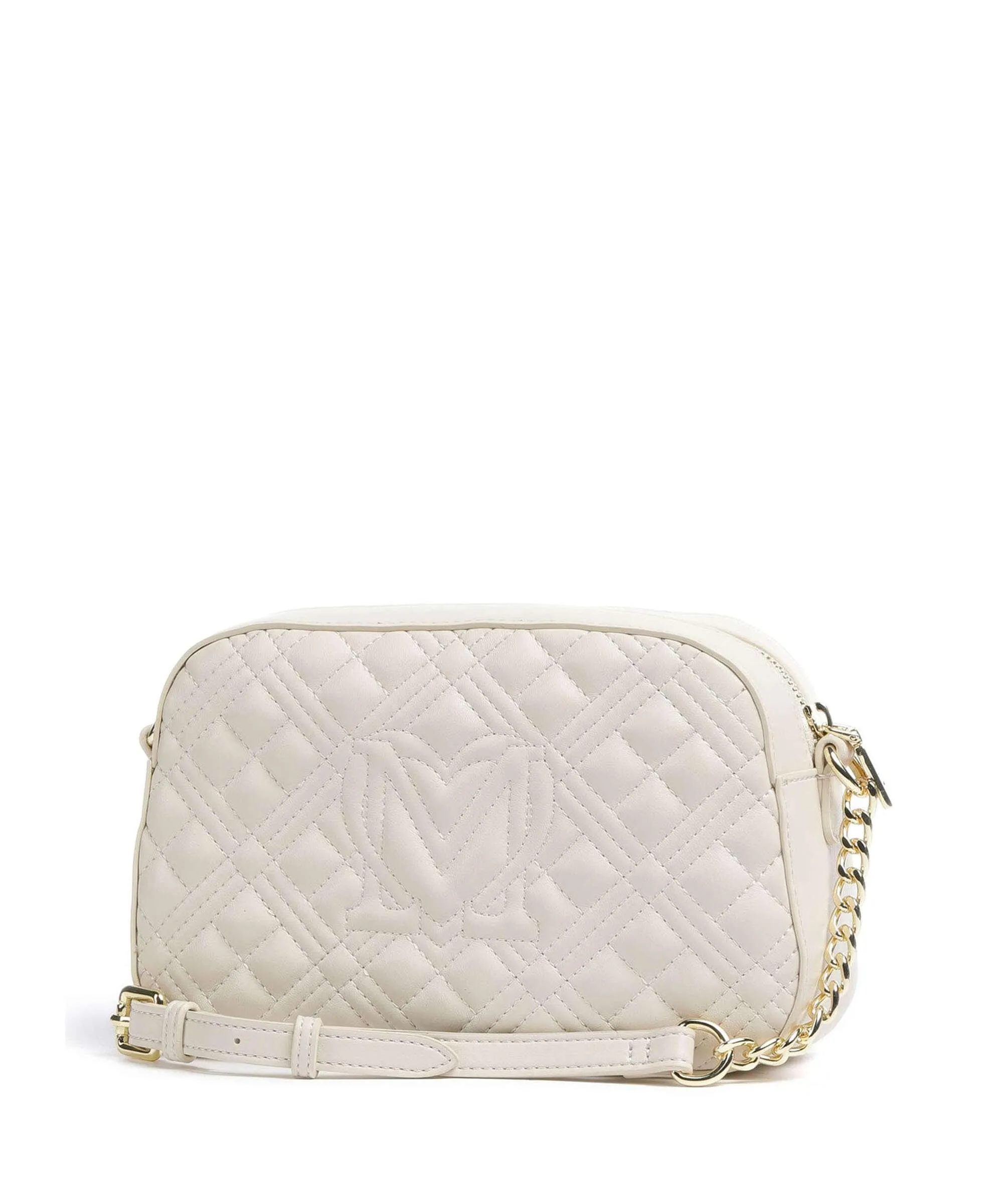  Love Moschino Quilted Borsa a tracolla pelle sintetica beige  