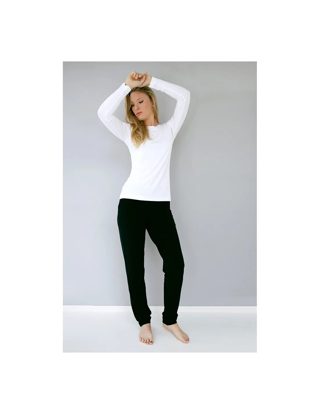 MAGLIA BASIC MANICA LUNGA IN BAMBU'