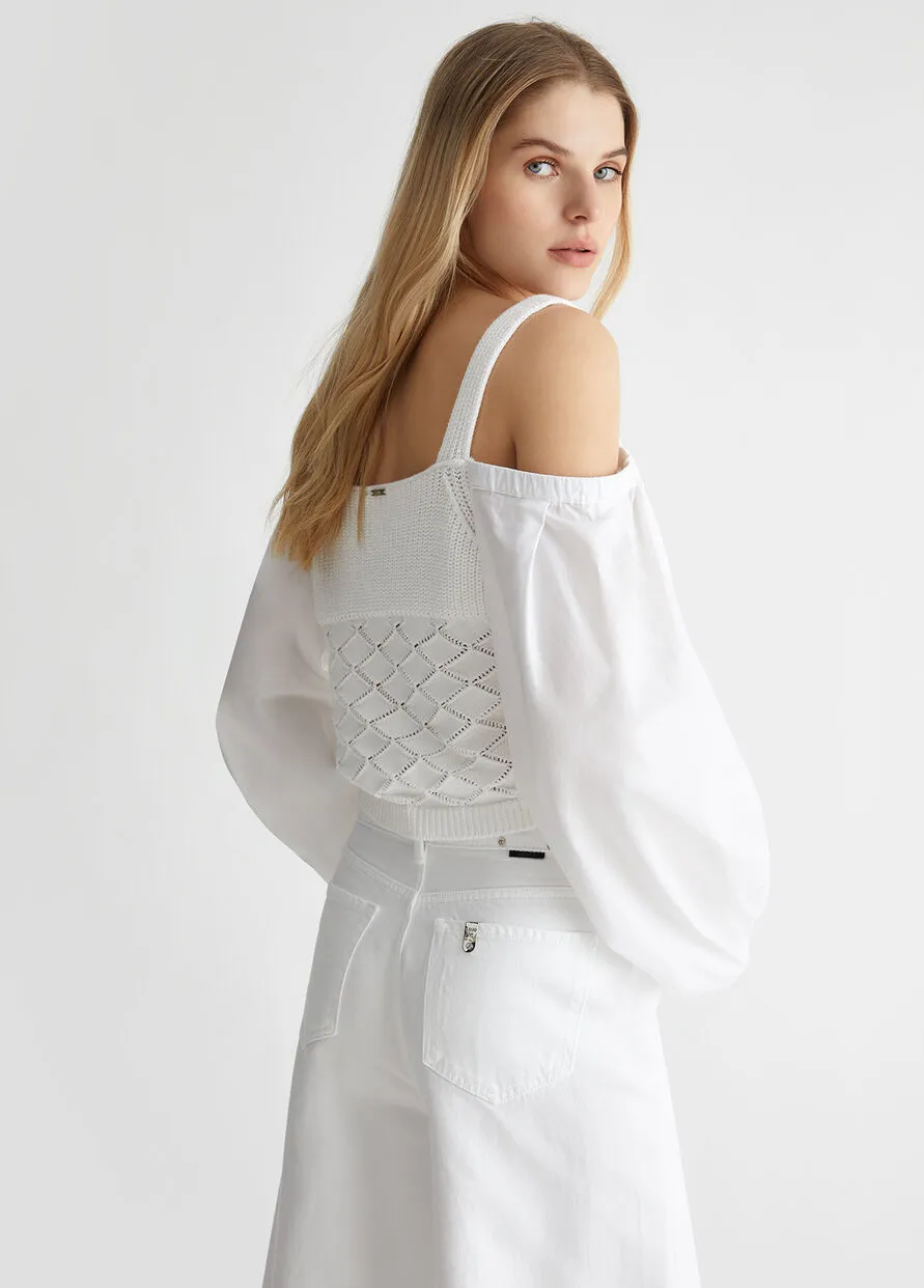 Maglia Cotone Bianco LiuJo