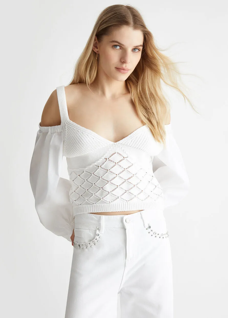 Maglia Cotone Bianco LiuJo